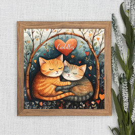 Knuffels en Kat Love Poster Wall Art