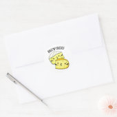 Knuffels en kazen Grappige kaaspruim Ronde Sticker (Envelop)