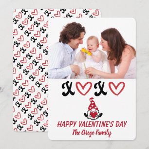Knuffels en kusjes Familieportret Valentijnsdag Feestdagenkaart