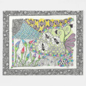 Knuffels en kusjes fleece deken (Voorkant (Horizontaal))