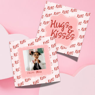 Knuffels en Kusjes Foto Valentijnskaart voor in de Notitiekaartje