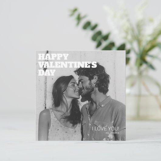 Knuffels en kusjes Gelukkige Valentijnsdag voor ec Feestdagenkaart (Staand voorkant)