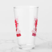 "Knuffels en kusjes" | Schattige & Liefdevol Roze  Glas (Links)