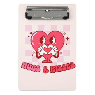 "Knuffels en kusjes" Schattige & Liefdevol Roze Mini Klembord