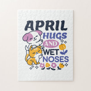 Knuffels en natte neuzen - Schattigee honden- en k Legpuzzel