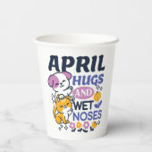 Knuffels en natte neuzen - Schattigee honden- en k Papieren Bekers (Achterkant)