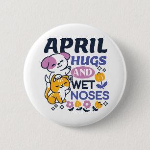 Knuffels en natte neuzen - Schattigee honden- en k Ronde Button 5,7 Cm