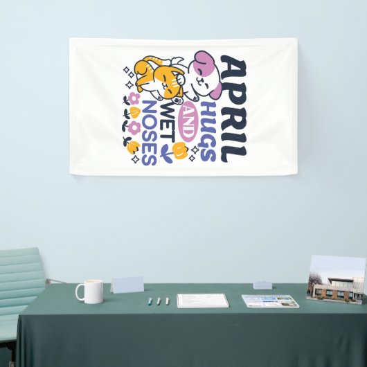 Knuffels en natte neuzen - Schattigee honden- en k Spandoek (Beurs)