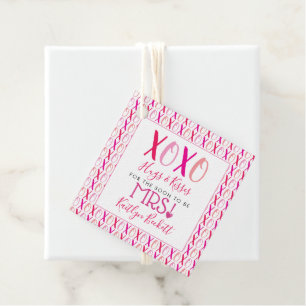 Knuffels & Kisses (XOXO) Valentijnsdag Vrijgezelle Bedankjes Labels