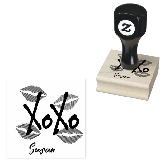Knuffels Kissess XOXO Rubberstempel (Gestempeld)