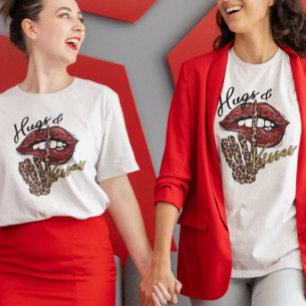 Knuffels Kusjes Skelet hand Lippen T-shirt