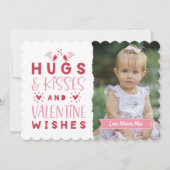 Knuffels & Kussen & Valentijnswensen Feestdagenkaart (Voorkant)