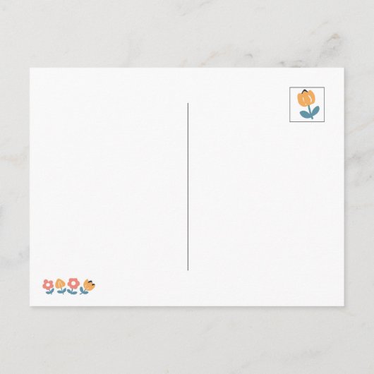 Knuffels, natte neuzen en voorjaarsvibes - speels  briefkaart (Achterkant)