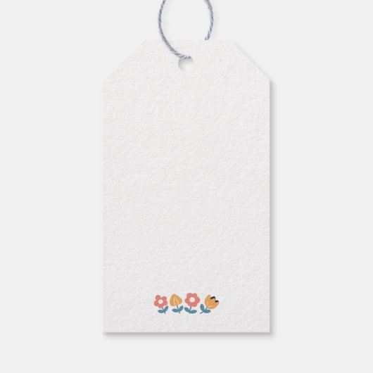 Knuffels, natte neuzen en voorjaarsvibes - speels  cadeaulabel (Achterkant)