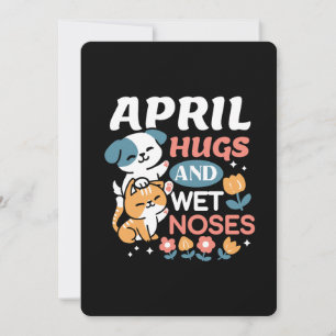 Knuffels, natte neuzen en voorjaarsvibes - speels feestdagenkaart