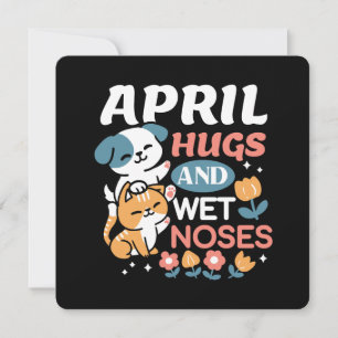 Knuffels, natte neuzen en voorjaarsvibes - speels feestdagenkaart