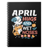 Knuffels, natte neuzen en voorjaarsvibes - speels  notitieboek (Voorkant)
