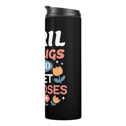 Knuffels, natte neuzen en voorjaarsvibes - speels  thermosbeker (Geroteerd rechts)