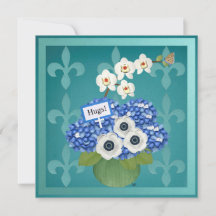 Knuffels! Platte botanische kunstkaart