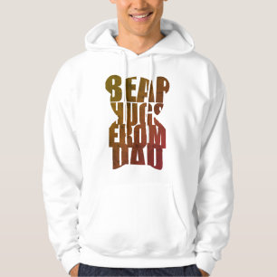  "Knuffels van papa" teddybeer gevormde typografie Hoodie
