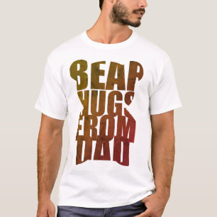  "Knuffels van papa" teddybeer gevormde typografie T-shirt