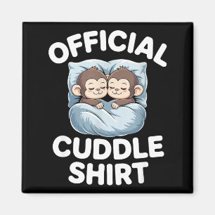 Knuffelshirt Cute Slaap Aap Koppel Magneet