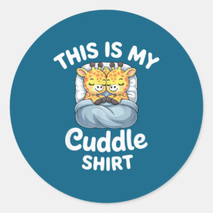 Knuffelshirt Mooie Giraffen Grappig Knus Ronde Sticker