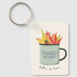 Knuffelweer Waterverf Herfstbladeren Sleutelhanger