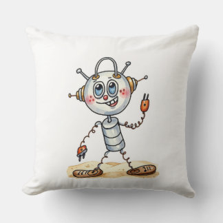 Knuffige Cartoon Robot Kussensloop Kussen