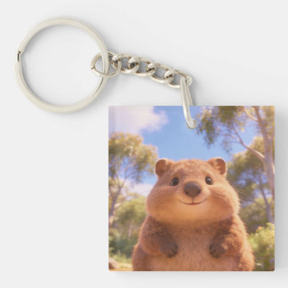 Knuffige dikke Quokka-sleutelhanger Sleutelhanger