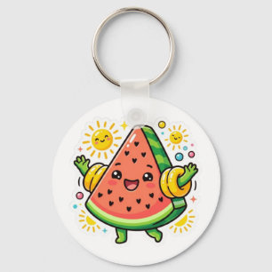 Knuffige Kawaii Watermeloen Schijf Opblaasbare Arm Sleutelhanger
