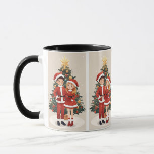 Knuffige Kerstman Kerst Reismok Voor Gezellige Win Mok