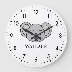 Knuffige Koala Unieke Jongen Gepersonaliseerde Aan Grote Klok