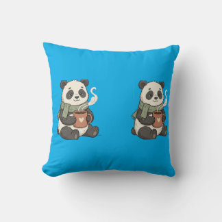 Knuffige Panda Kussen - Illustratie Zoete Knuffel