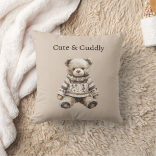 Knuffige teddybeer kussen