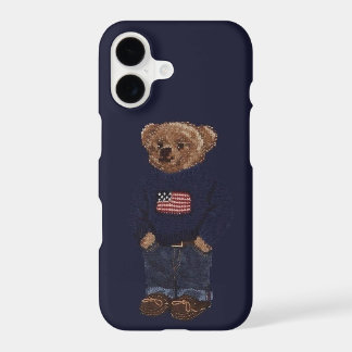 Knuffige teddybeer Navyblauwe iPhone 11 Hoesje