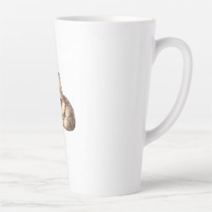 Knuffige Welp met Grote Ogen Transparante Stadiont Latte Mok