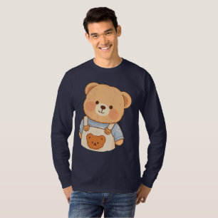 Knuffige Zachte Teddybeer Sticker – Schattige Kawa T-shirt