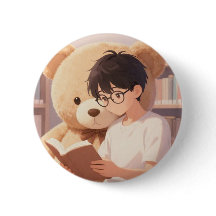 Knus Boy & Reusachtige Teddybeer Lezen Aesthe