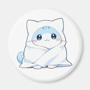 Knus Dekentje Kitten Kawaii Cute Kat Design Magneet