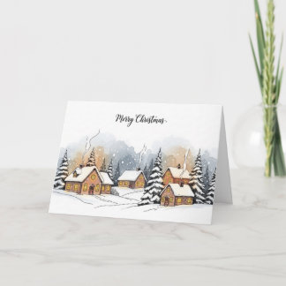 Knus Dorps Christmas Dorp Winter Scene Feestdagen Kaart