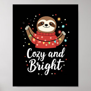 Knus En Helder Luiaard Kerstverlichting (4) Poster