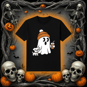 Knus Geestje & Puppy Herfst Muts & Koffie T-shirt