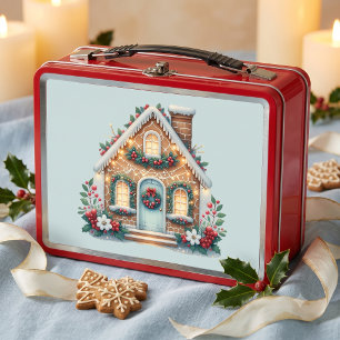 Knus Gezellige Gemberkoekhuis Holiday Illustratie