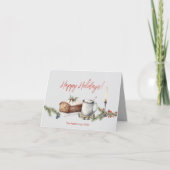 Knus Gourmet Fruitcake Kaars Kerstmis Feestdagen Kaart (Voorkant)