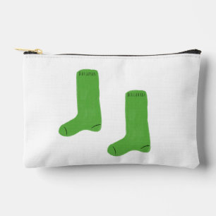Knus heldergroene sokken etui