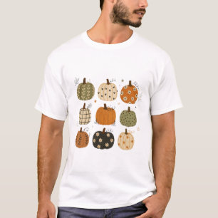 Knus herfst oogst waterverf pompoen t-shirt