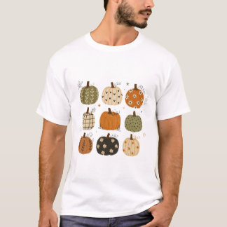 Knus herfst oogst waterverf pompoen t-shirt