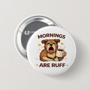 Knus illustratie van een hond ronde button 5,7 cm