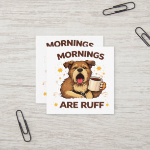 Knus illustratie van een hond vierkante visitekaartje